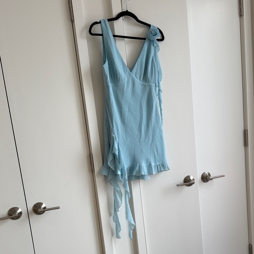 Elegant Blue Mini Dress